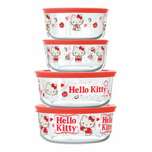 Load image into Gallery viewer, Pyrex 8-piece Hello Kitty Decorated Food Storage Set